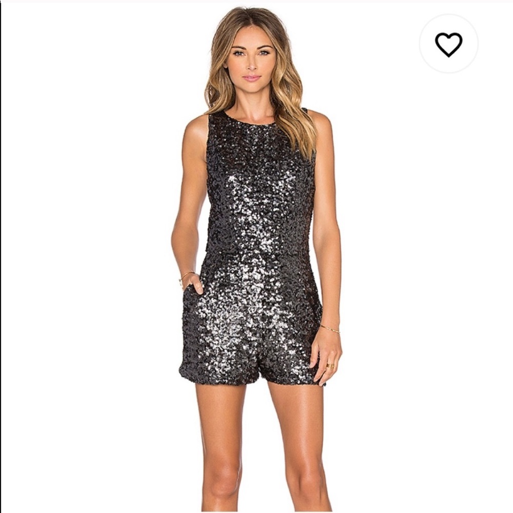 BB Dakota Grey Sequin Romper
